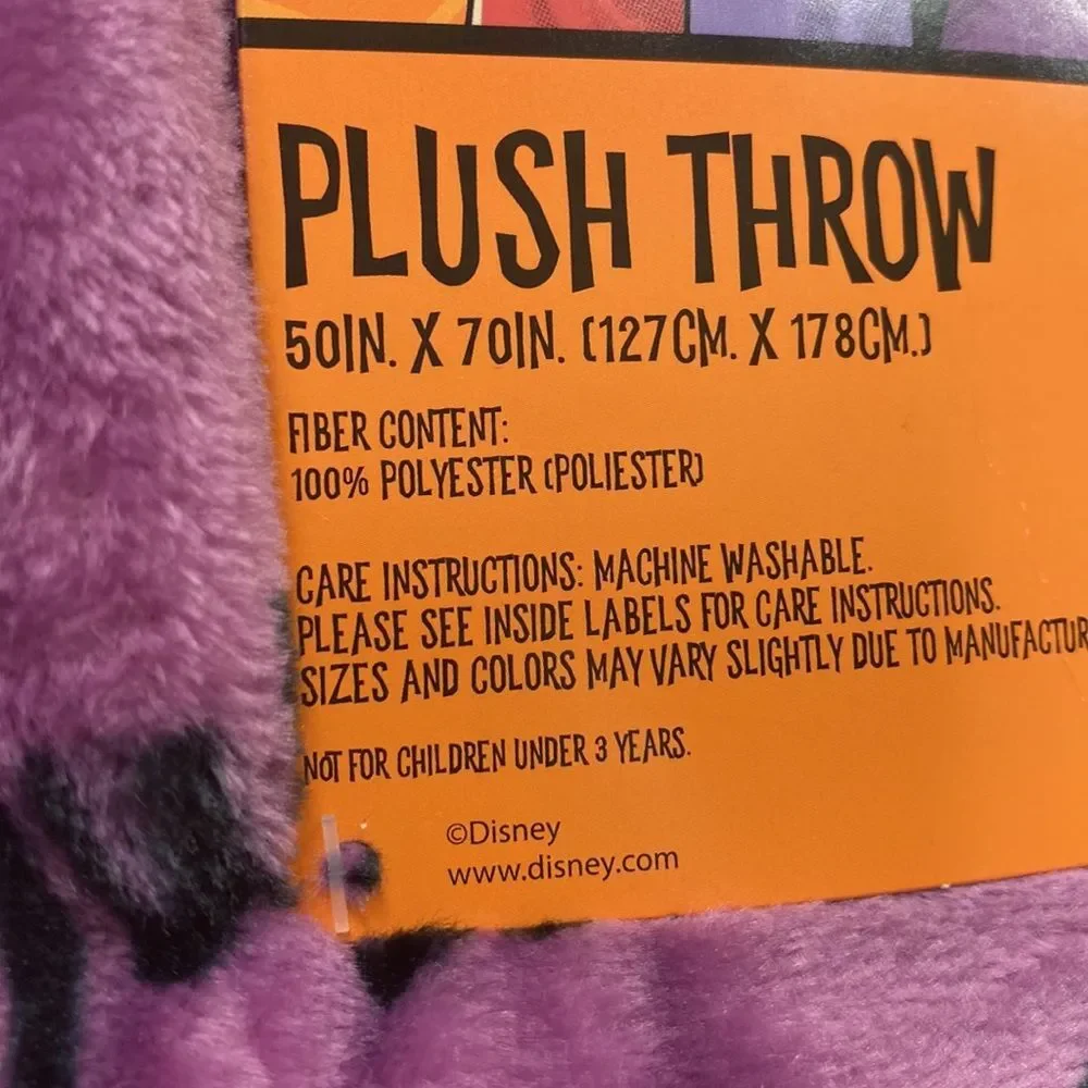 Disney Hocus Pocus Ultra Plush Throw Blanket NWT
